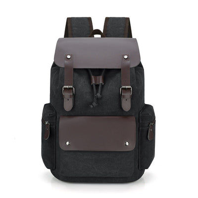 Retro Canvas Drawstring Backpack - Stylish & Durable