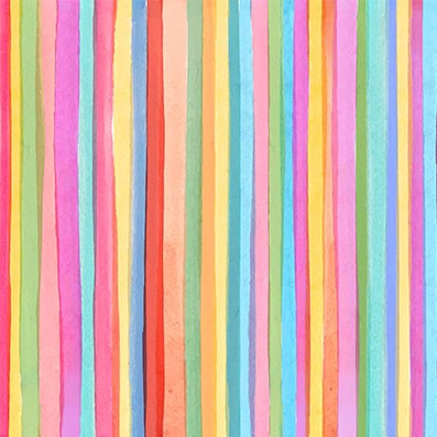 Magic Cotton Fabric - Multi Magic Stripe Books 44"/45" Per Yard