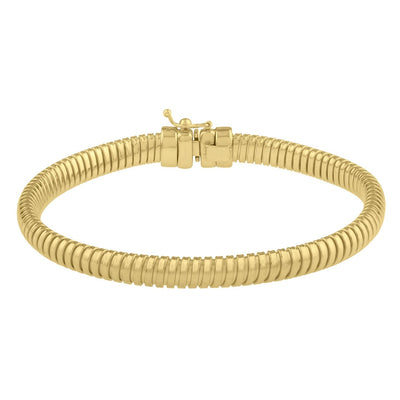 Bracelet Tubogas en Or Jaune 14k - Design Élégant