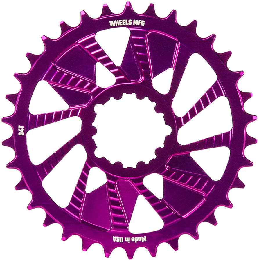 Wheels Manufacturing 34t SRAM Direct Mount Chainring - Púrpura