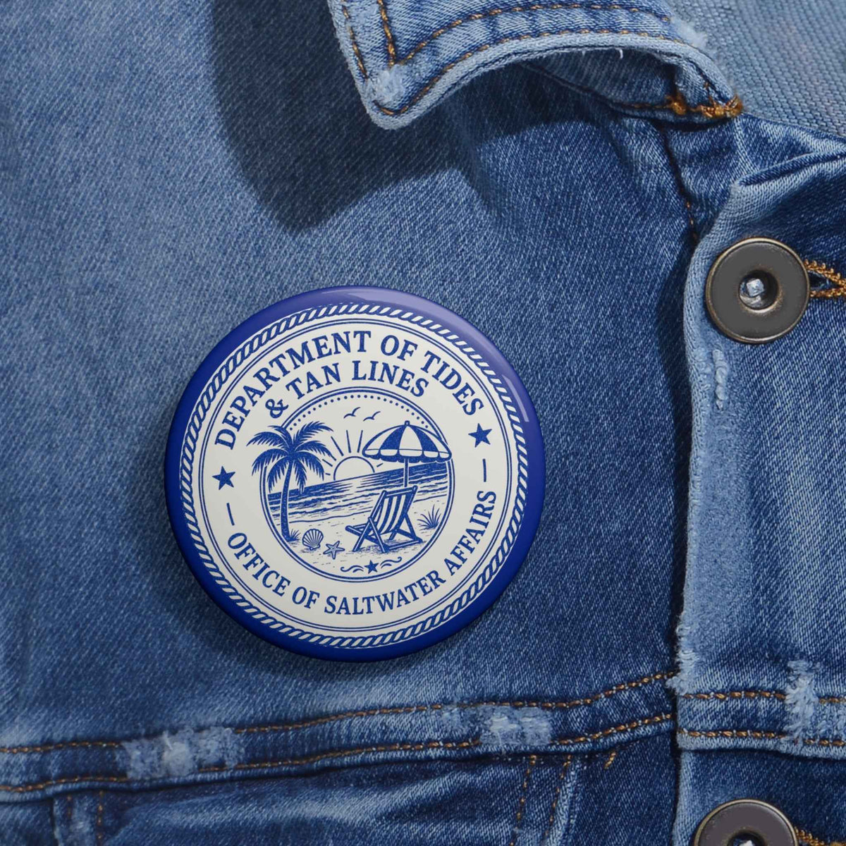 Bouton épinglette du Département des Marées – Sceau Côtier
