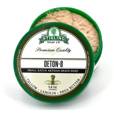 Stirling Soap Co. Deton-8 Savon à Raser en Pot - 5,8 Oz