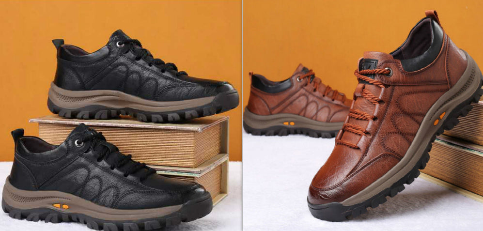 Baskets de randonnée en cuir décontractées premium pour hommes