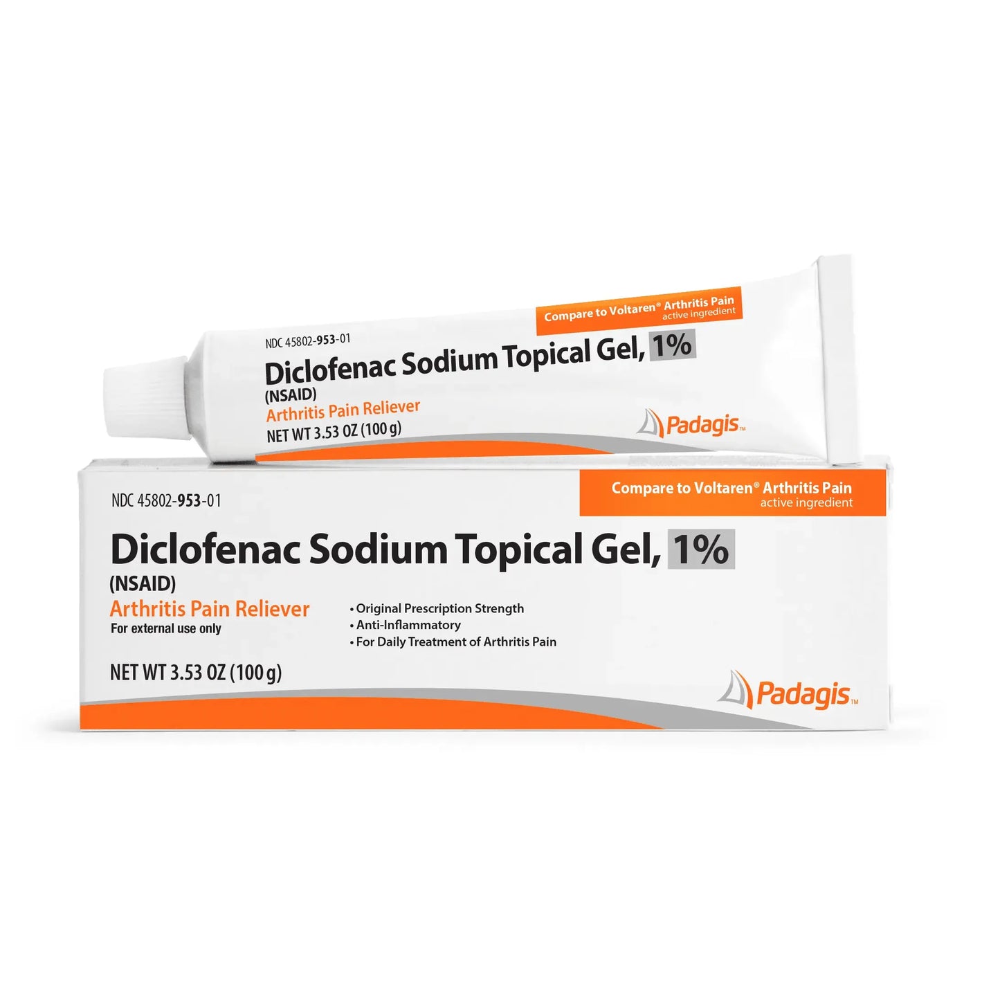 Gel Tópico de Diclofenaco Sódico al 1% Padagis - Tubo de 100g