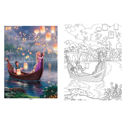 Enchanting Disney Princess Coloring Book by Thomas Kinkade Studios (Spiral Bound) - Korvel