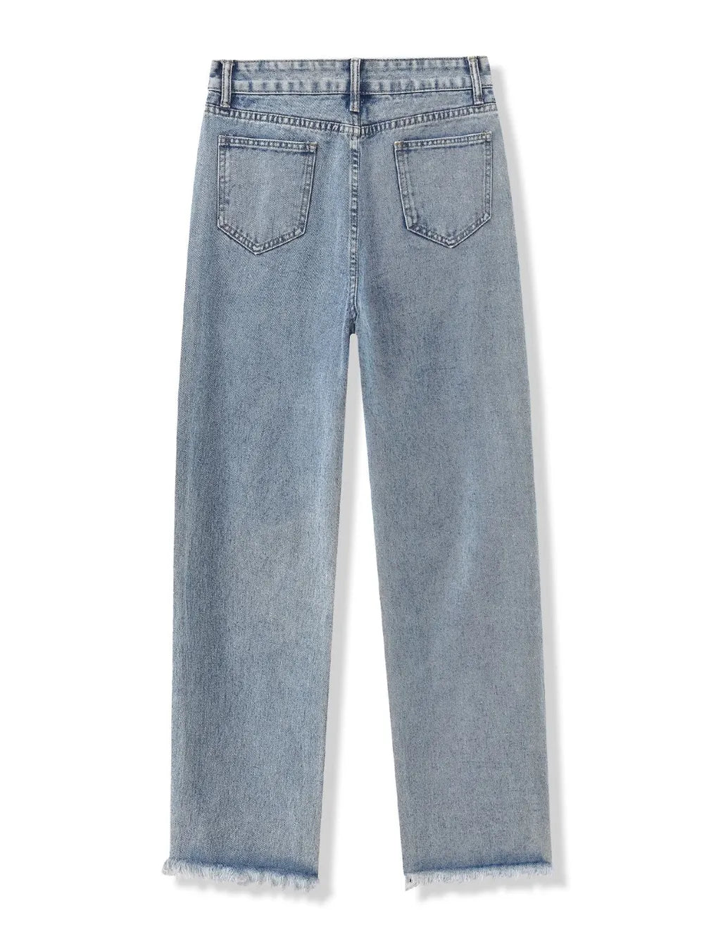 Distressed Raw Hem Jeans - Korvel