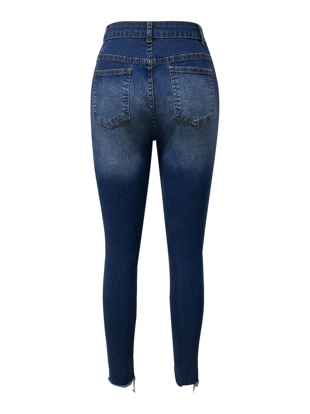 Distressed Skinny Jeans with Pockets - Korvel
