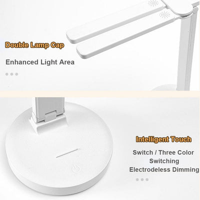 Double Cap LED Foldable Reading Lamp for Study & Decor
