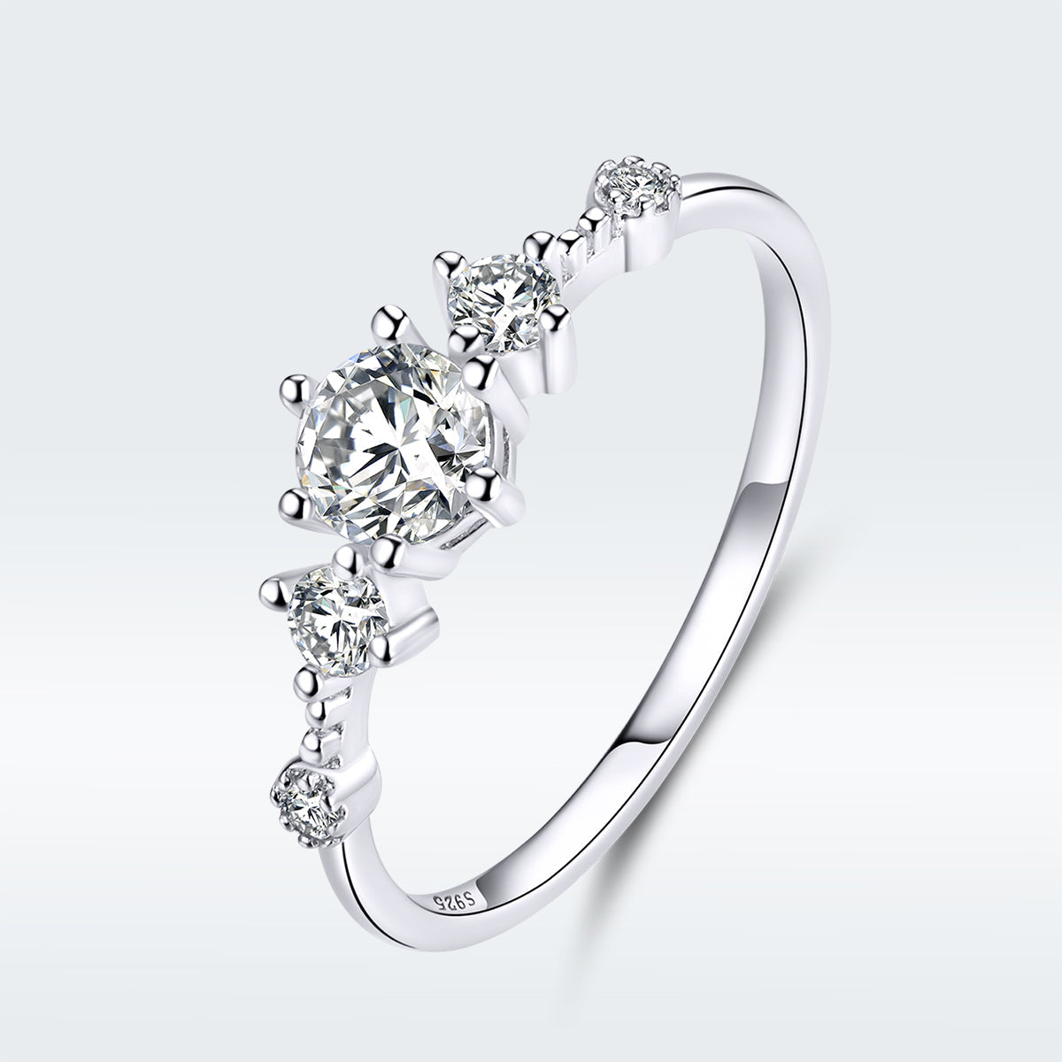 Anillo de Compromiso Elegante de Plata Esterlina 925 - Talla 6.0