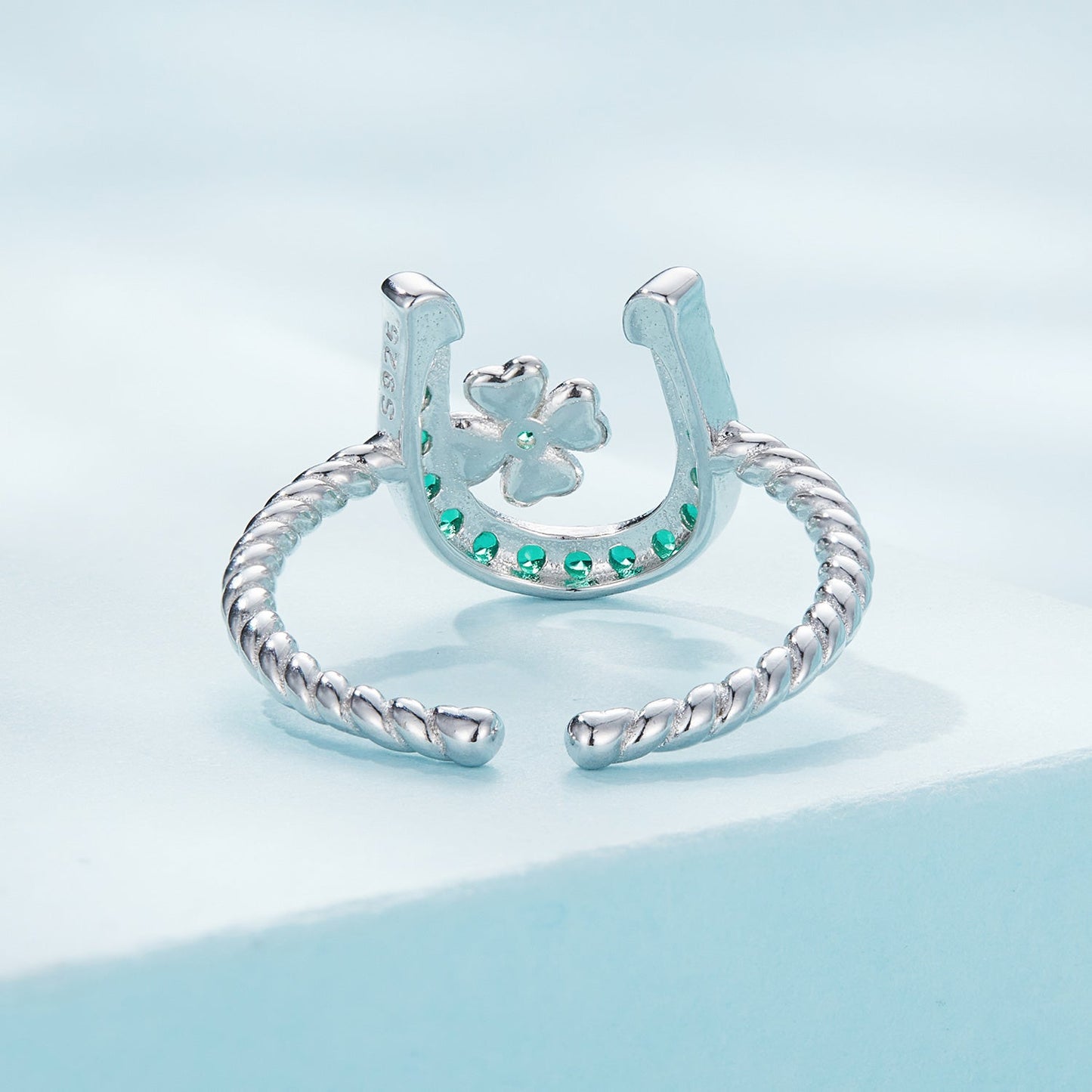Elegant 925 Sterling Silver Plated CZ Engagement Ring for Women