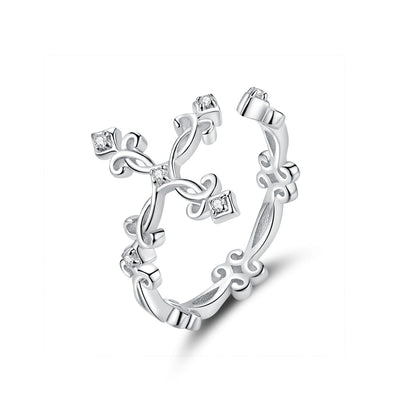 S925 Sterling Silver Pavé Setting CZ Engagement Ring