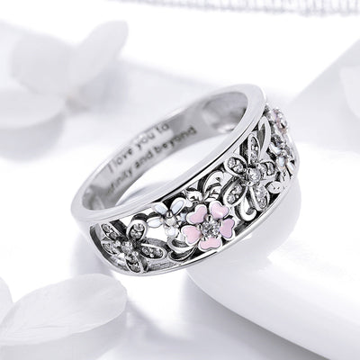Bague de fiançailles élégante en argent sterling S925 - Taille 6.0