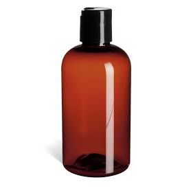 Botellas de plástico ámbar premium de 8 oz - Paquete de 100