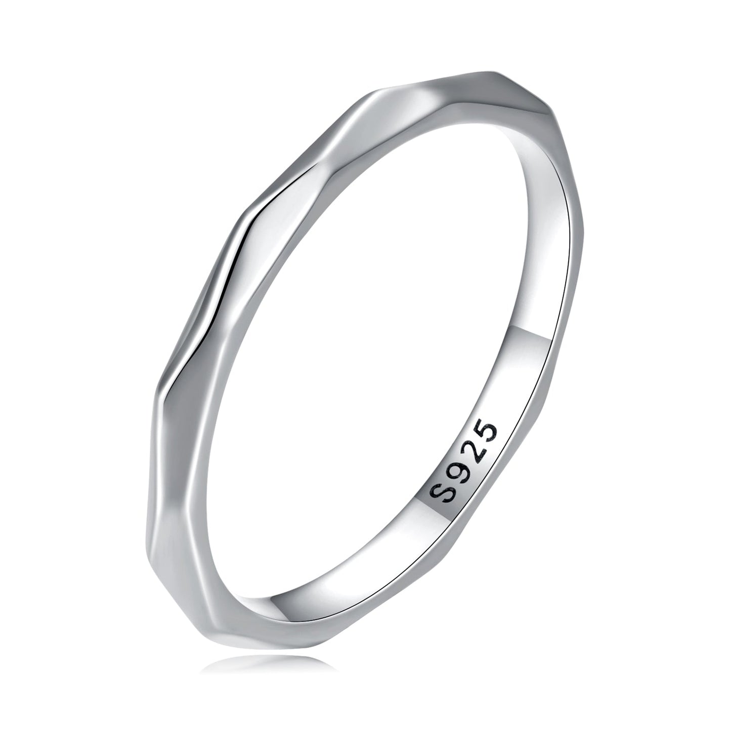 Bague en argent sterling 925 oxydée - Taille 6 pour femmes