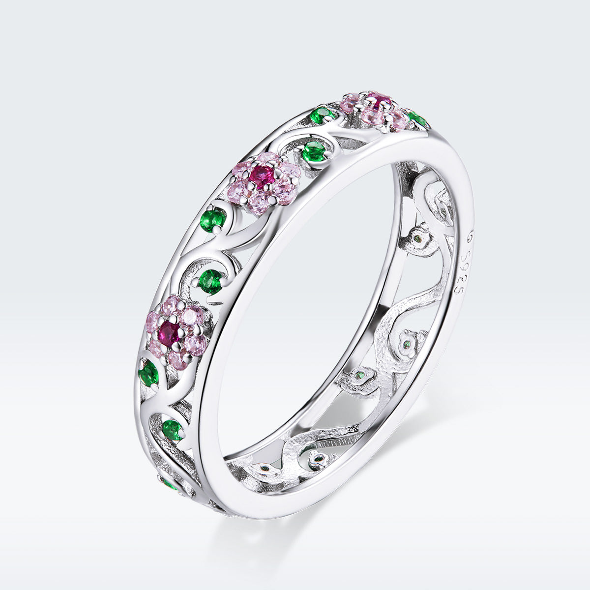 Anillo Pavé de CZ en Plata Esterlina 925 Elegante - Talla 6.0