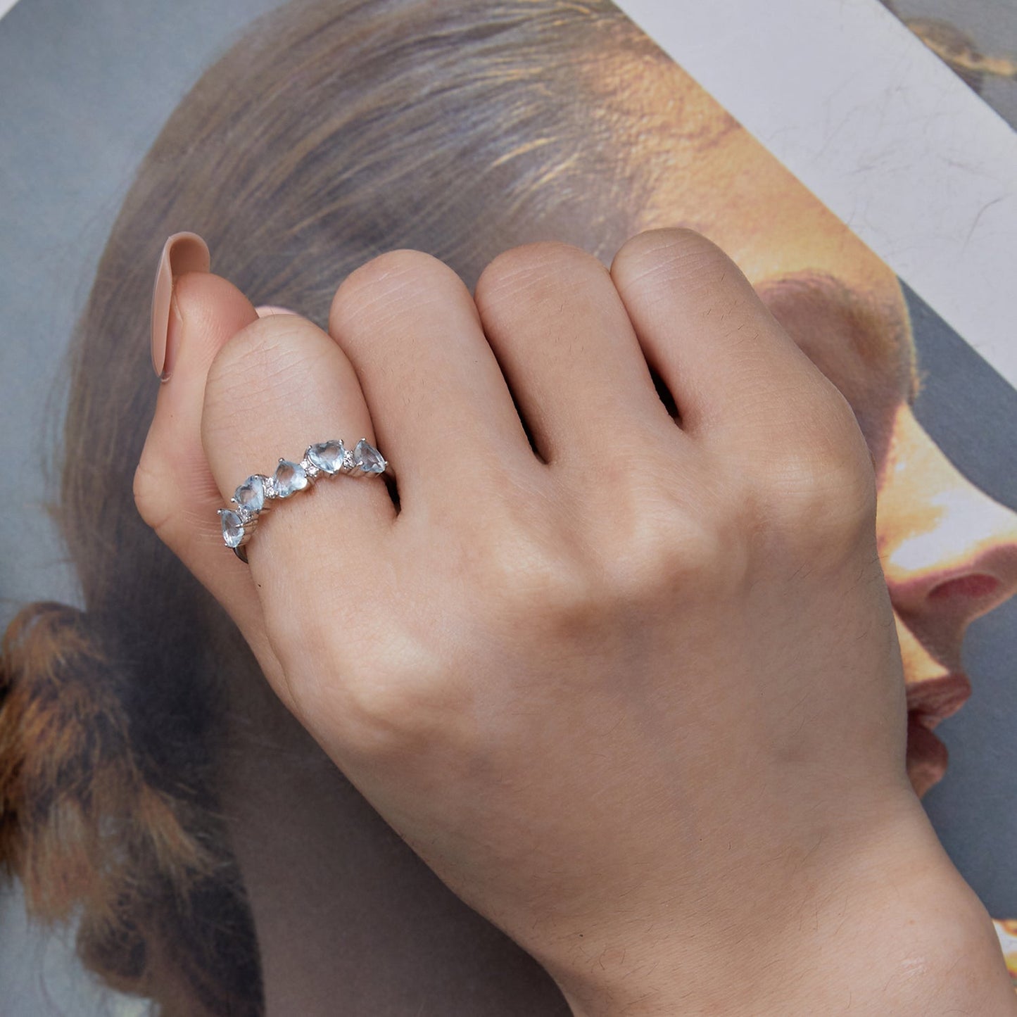 Elegant 925 Sterling Silver Engagement Ring with Pavé Set CZ