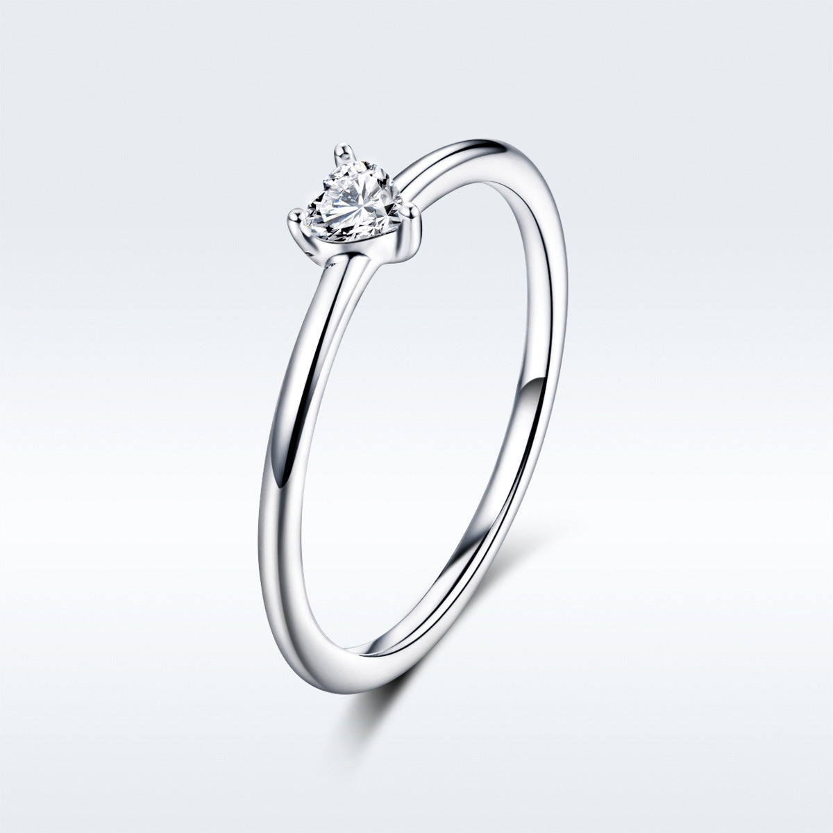 Anillo de Compromiso Elegante de Plata Esterlina 925 con CZ