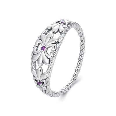 Elegant 925 Sterling Silver Oxidized Pavé Set CZ Ring for Women
