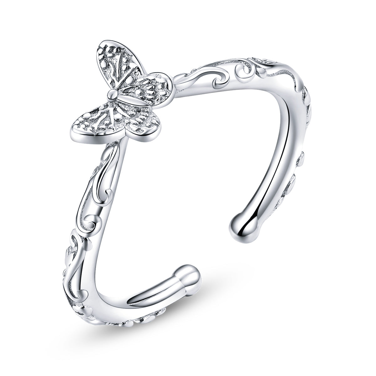 Anillo de Compromiso Elegante de Plata de Ley 925 para Mujeres