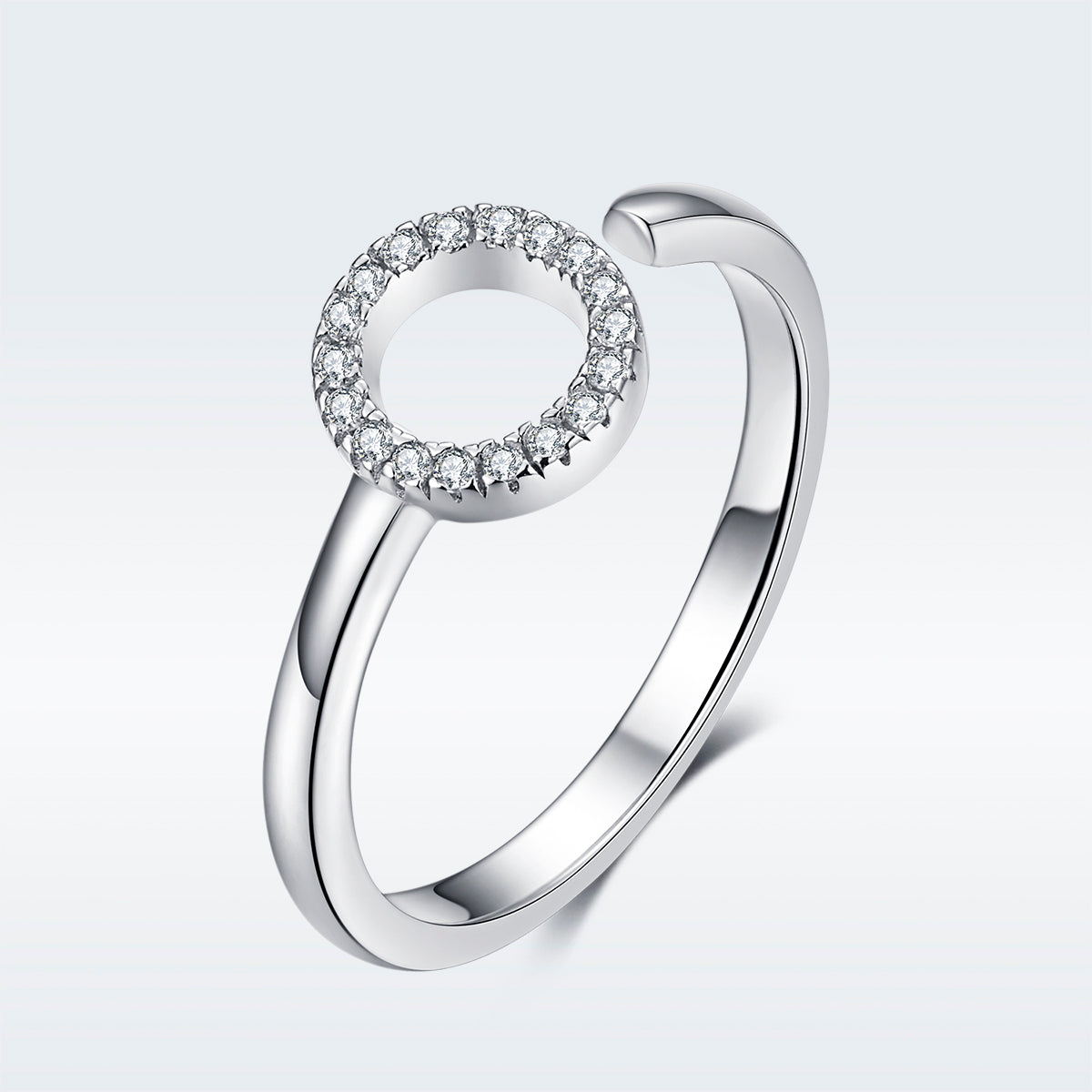 Anillo Pavé de CZ de Plata Esterlina 925 Elegante