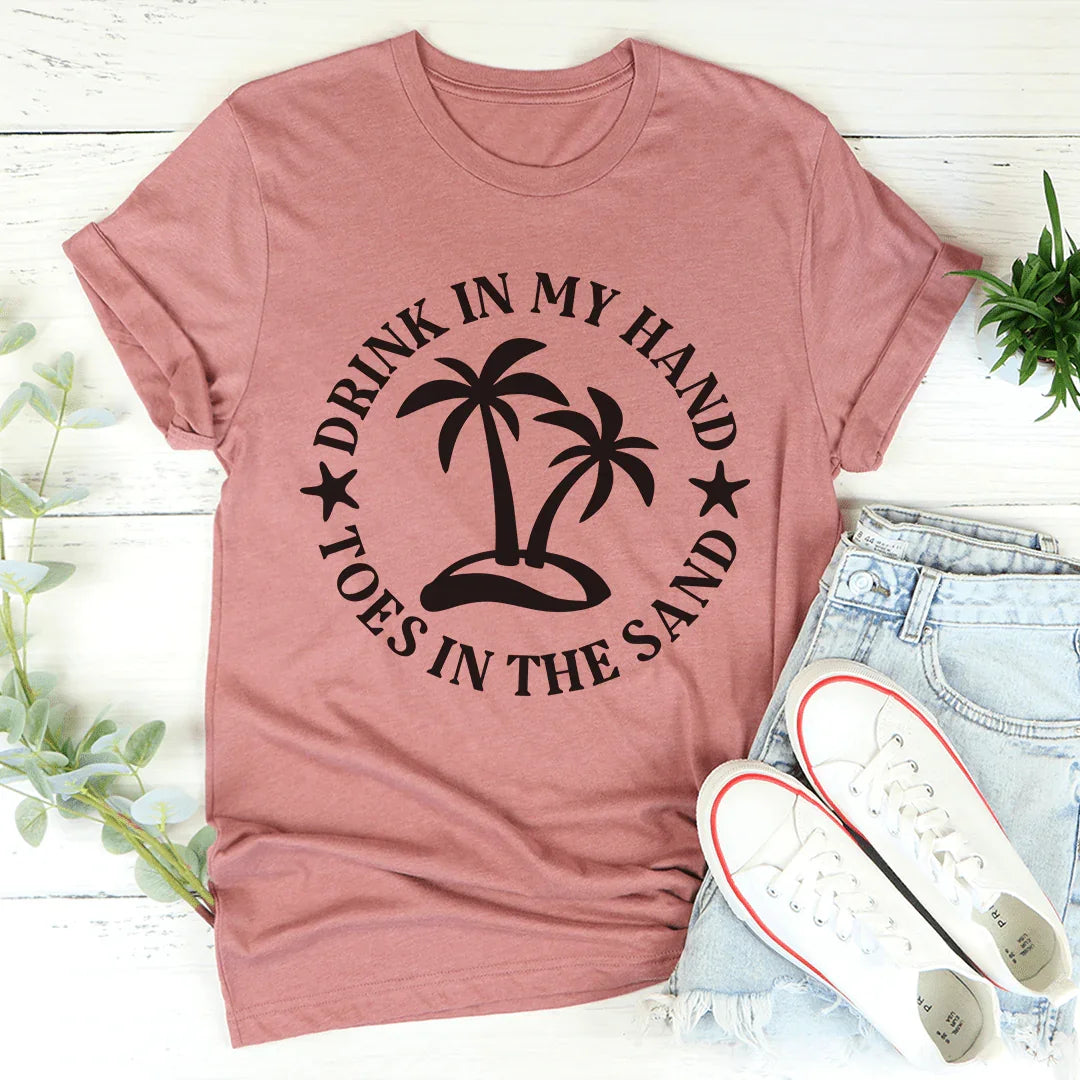 Drink In My Hand Toes In The Sand Tee - Korvel