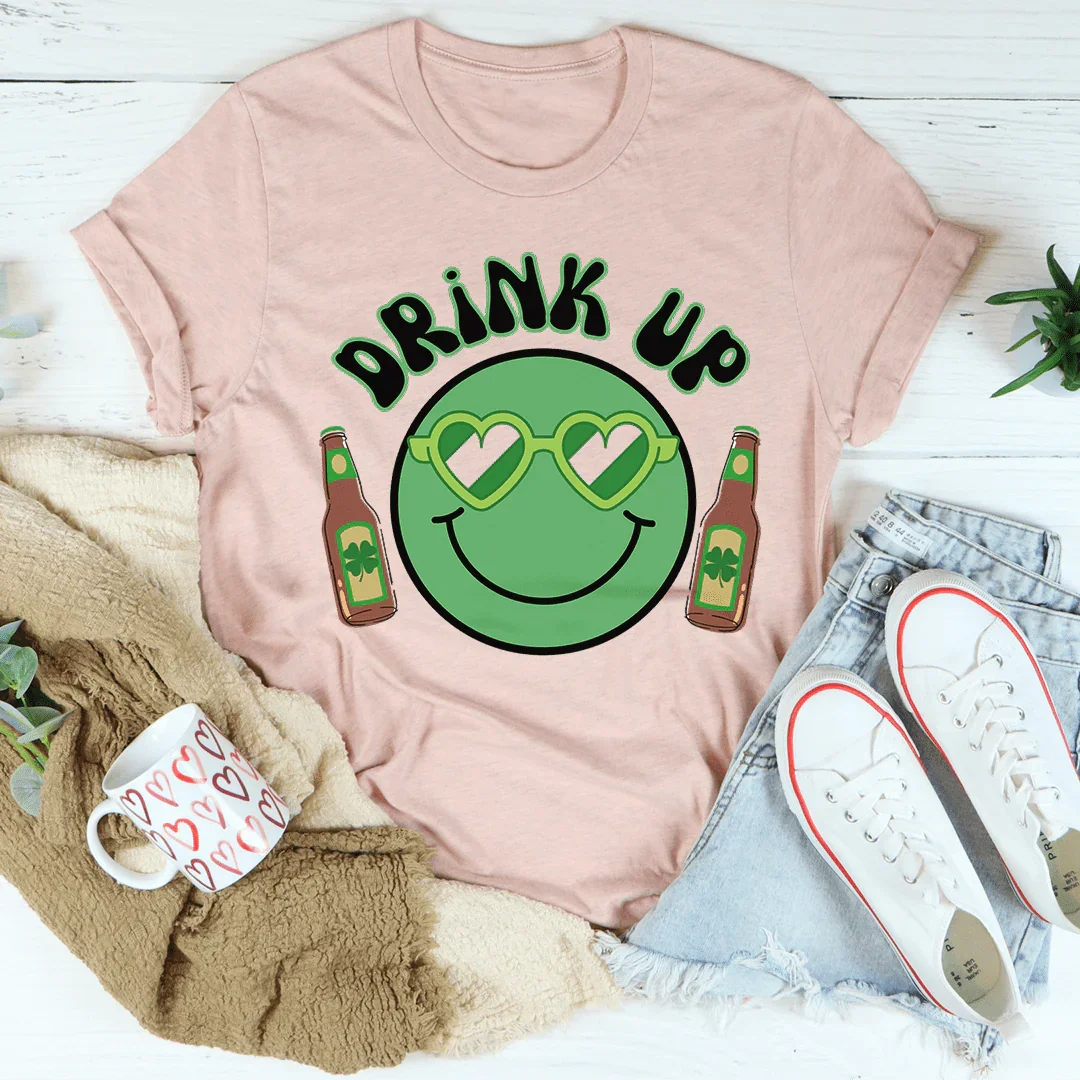 Camiseta Drink Up Smiley de San Patricio