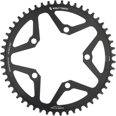 Wolf Tooth 110 BCD Gravel CX Road Chainring - 52t Black