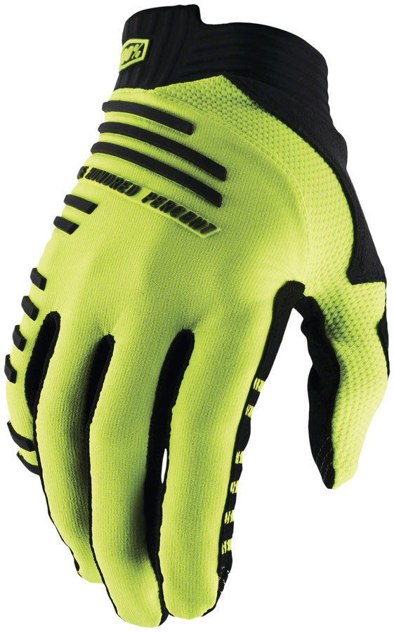 100% R-Core Full Finger Gloves - Yellow - Men's Small