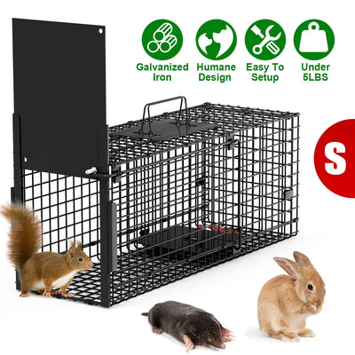 26-Inch Single Door Live Animal Cage Trap for Small Animals