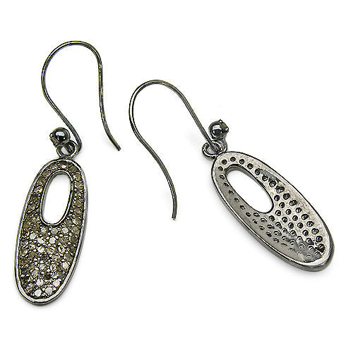 Pendientes de plata esterlina .925 con diamantes genuinos de 1.20 quilates