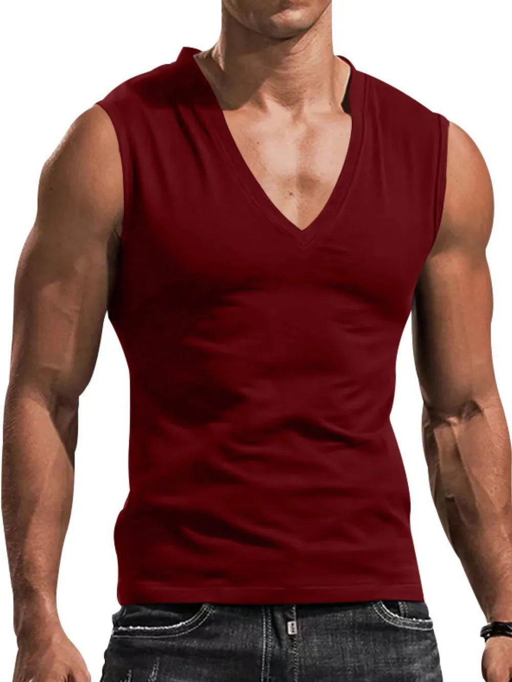 Débardeur V-Neck Grande Taille pour Homme