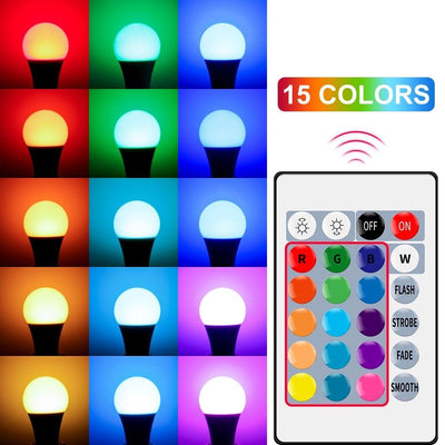 E27 Smart RGBW LED Light Bulb with Remote Control