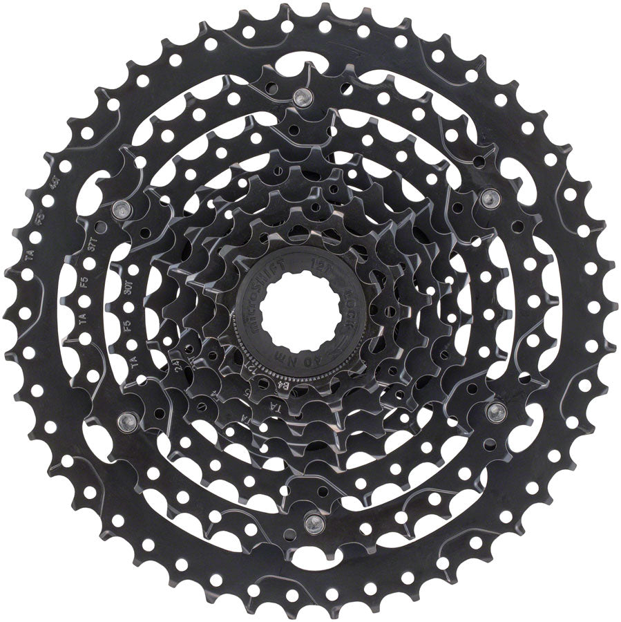 microSHIFT Acolyte 8-Speed Cassette - 12-46t Black ED Coated