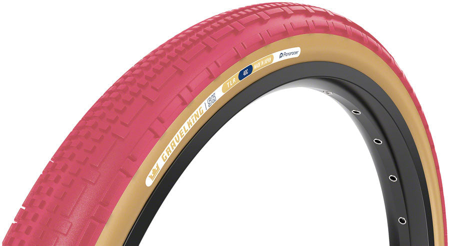 Neumático Panaracer GravelKing SK - 700 x 40 Tubeless Plegable Cranberry/Marrón