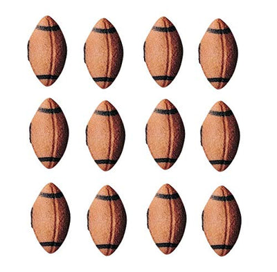 Lucks Dec-Ons Football Cupcake Toppers, 12 Count