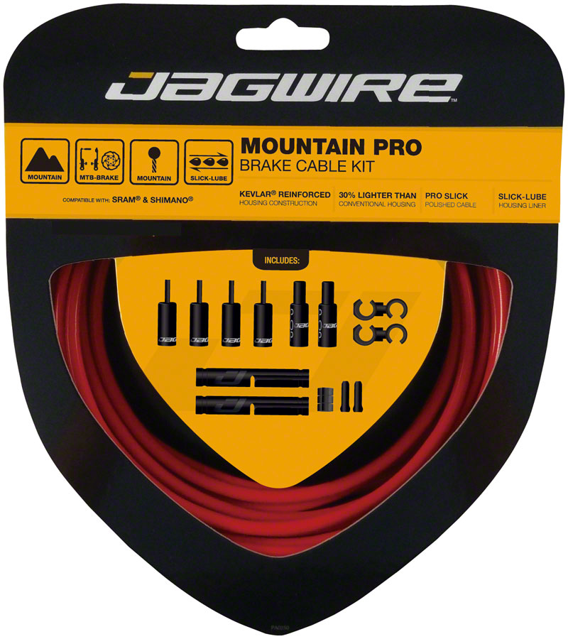 Kit de câble de frein Pro Jagwire pour VTT - Rouge