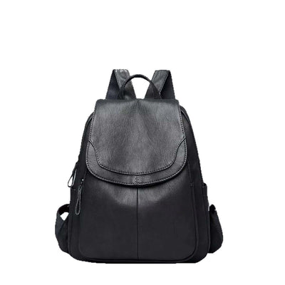 Elegant Women's Soft Leather Travel Backpack