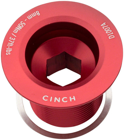 Perno de manivela RaceFace CINCH con arandela - NDS M18 Rojo Brillante