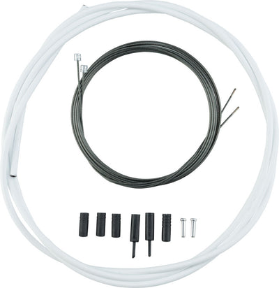 Shimano Road Optislick Derailleur Cable and Housing Set - White