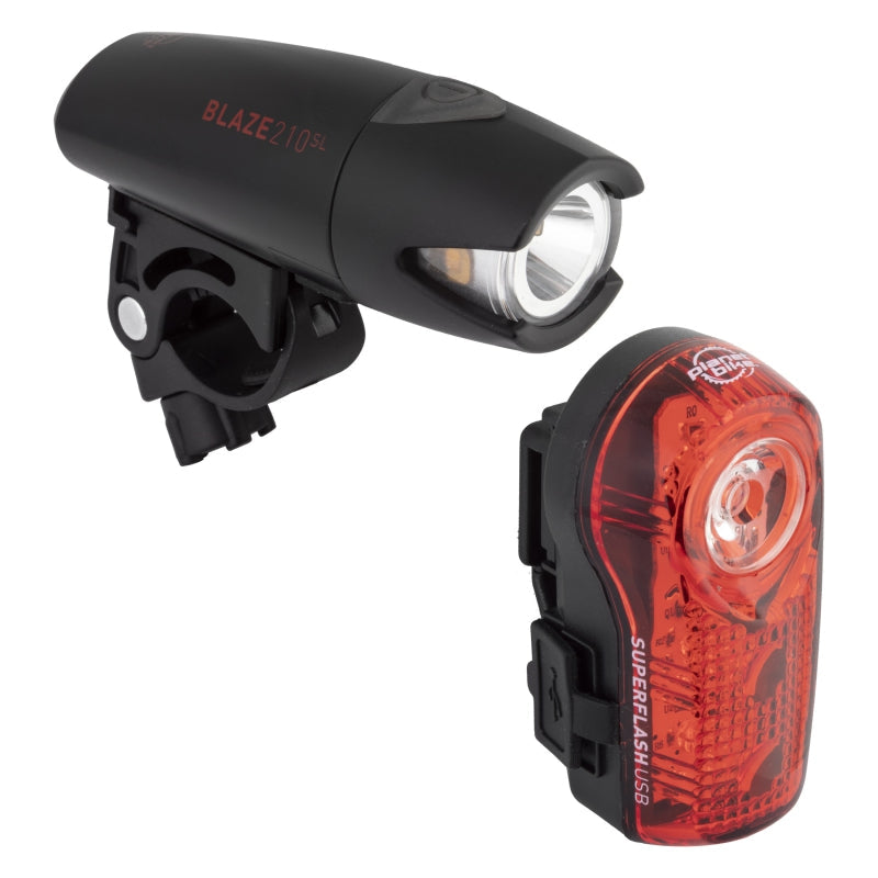 Planet Bike Blaze 210SL Combo - Premium USB Rechargeable Light Set