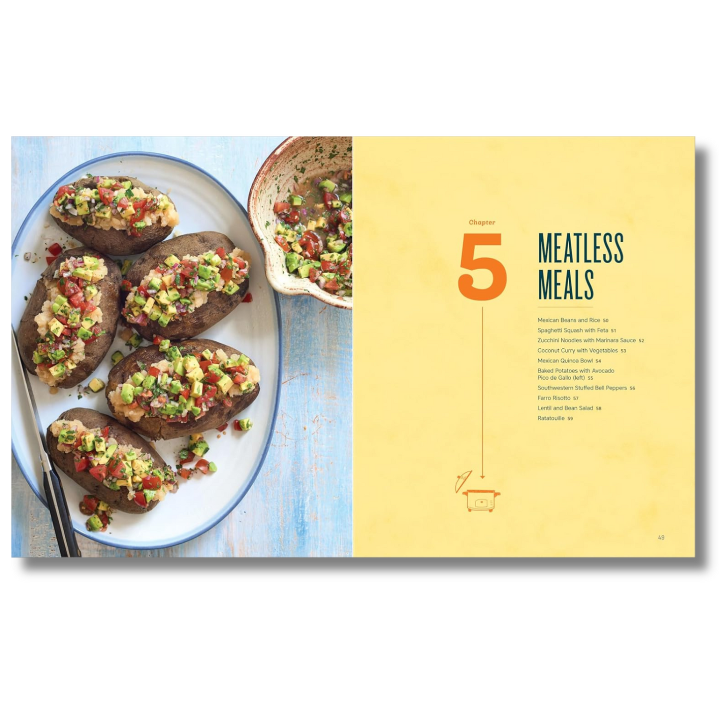 Libro de cocina fácil de 5 ingredientes para olla de cocción lenta: 100 comidas deliciosas y sencillas para personas ocupadas (encuadernado en espiral)