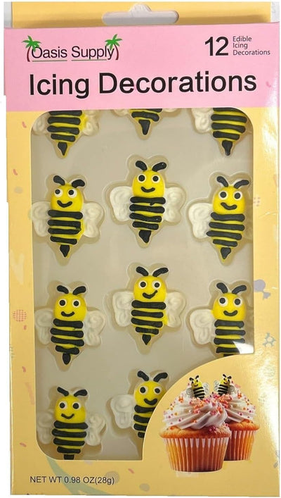Oasis Supply 24 Count Lady Bugs & Bumble Bee Cake Decorations