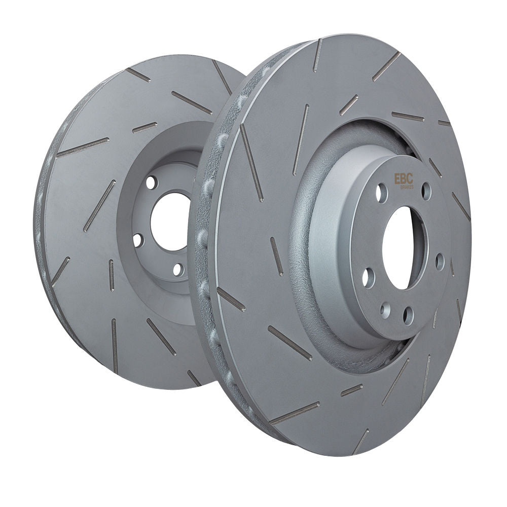 EBC Brakes USR1844 - Premium Slotted Vented Front Disc Brake Rotors, 2-Piece Set - Korvel