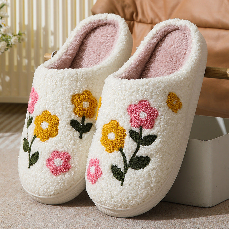 Colorful Floral Cotton Slippers for Cozy Comfort