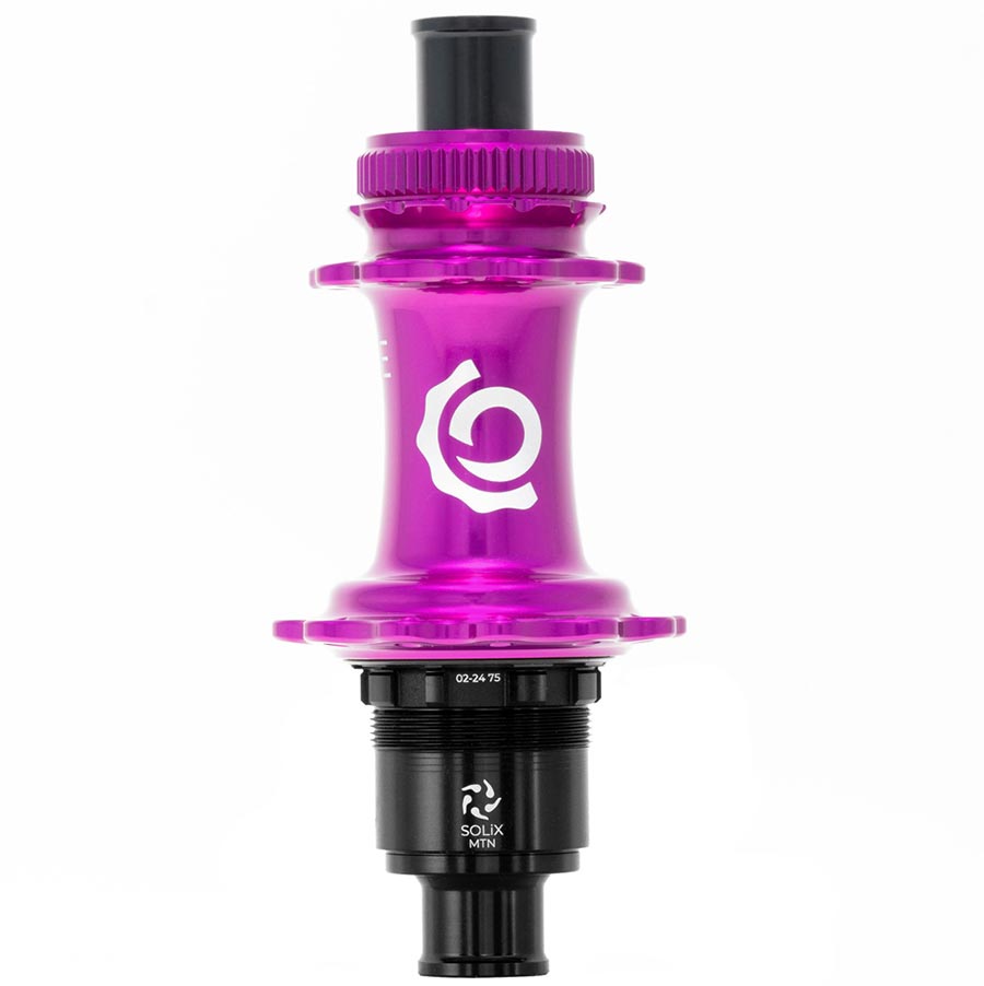 Industry Nine Solix M Classic Rear Hub - 28H, 12mm TA, Shimano Micro Spline, Purple