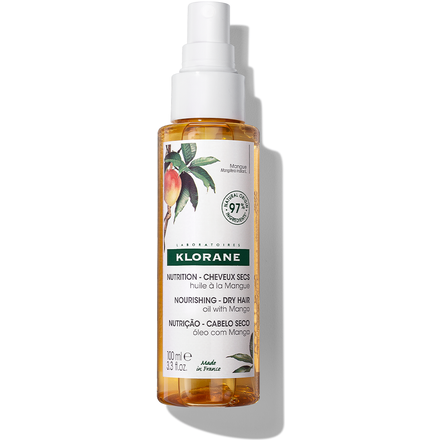 Klorane Huile Nourrissante Sèche pour Cheveux au Mangue - 3,3 oz