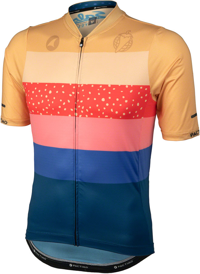 Salsa Team Polytone Men's Jersey - Goldenrod Dark Blue Stripes