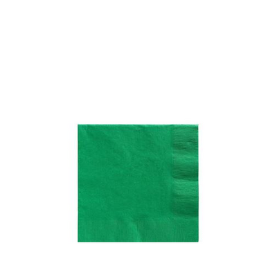 Festive Green Beverage Napkins - 50 Pack