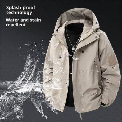 Loose Cargo Waterproof Jacket Coat with Hood
