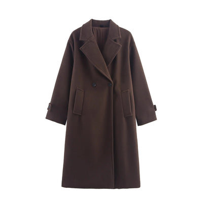 Abrigo Largo Minimalista Elegante para Mujeres